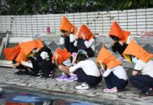 112年花蓮縣所屬學校無預警防災演練 徐榛蔚宣導學生培養防災意識