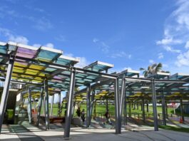 花蓮縣長徐榛蔚會勘太平洋公園各項設施工程 步道、健身設施與休憩景觀全面升級10月蛻變