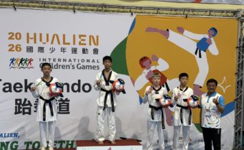 王主榮勇奪跆拳道男子45公斤級金牌 為花蓮再添榮耀